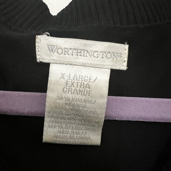 Black Sequins Soft Knit Long Sleeves Button Front Crew Neck Cardigan Sweater. - Picture 8 of 10